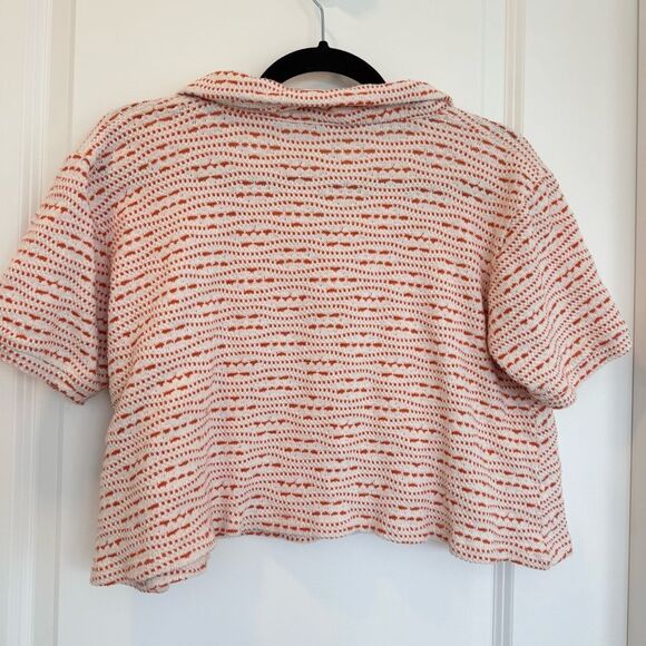 ZARA | knit crop polo top - Picture 6 of 9